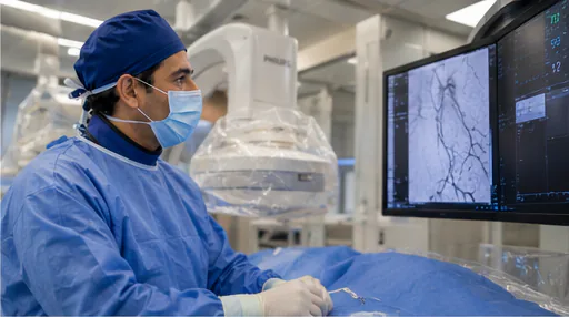 Image-guided interventional procedure in an angiography suite